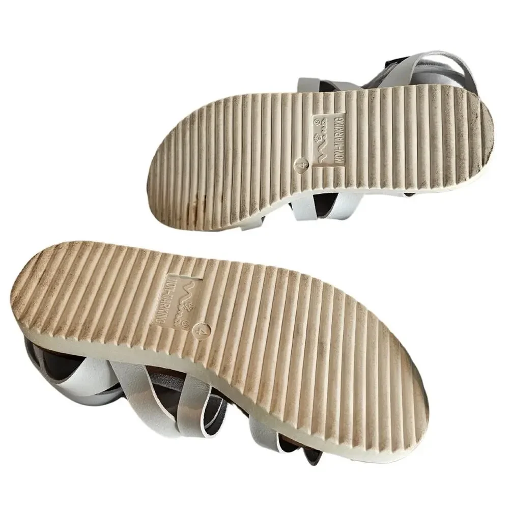 Nina Shoes Alpha Little‎ Girls Gladiator Sandals Size 4 White Strappy Cushion